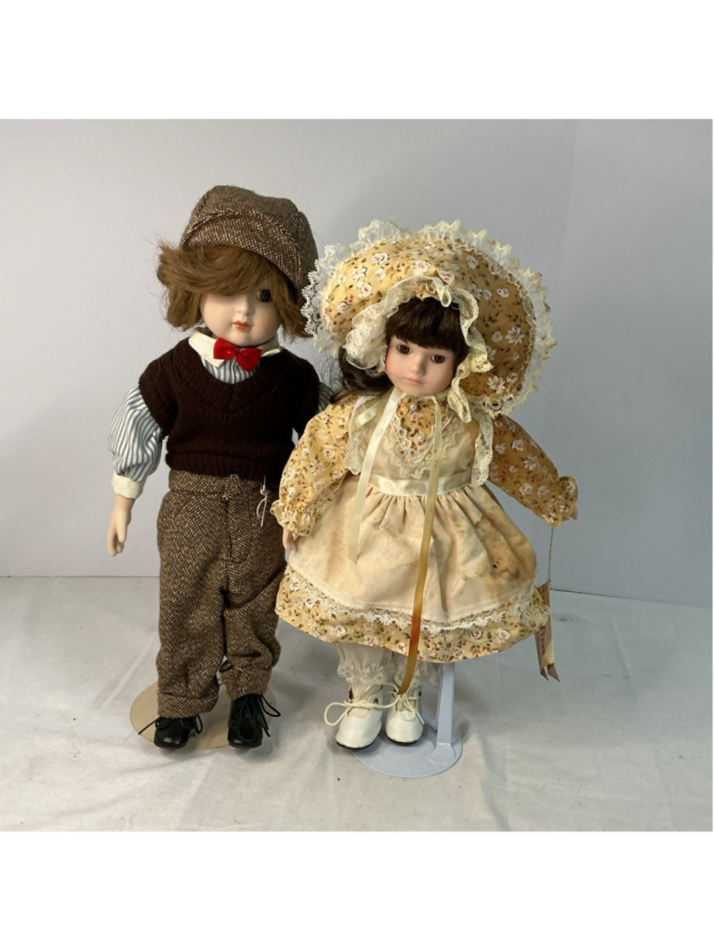 Dolls Figures Vintage lot Of 2 , ***Stained On Dress***